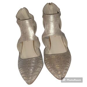 Marc Fisher Gold Pencil Heel Pumps Size 5.5M